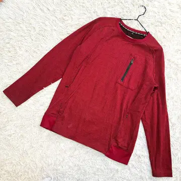 워크맨 그리드 플리스 써멀 스트레치 트레이닝복 레드 ( L )