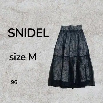 SNIDEL 플리츠 원 레이어드 스커트 허리밴딩 깔끔한 오피스룩