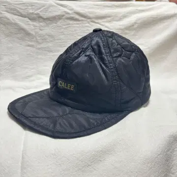 CALEE 하트 퀼트 나일론 캡 Black