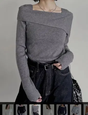 오프숄더풍 상의