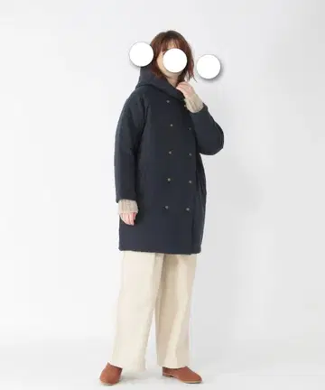 studio CLIP 코튼 린넨 충전솜 블루종 네이비 10780엔