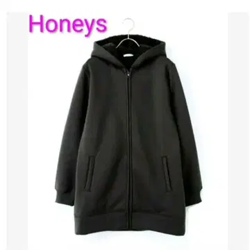 [ 거의 미사용 ] 허니즈 보아 안감 롱 후드티 LL 블랙 검정 하니포카
