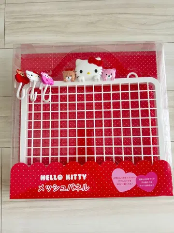 산리오 메쉬 패널 S자 후크 키티 세트