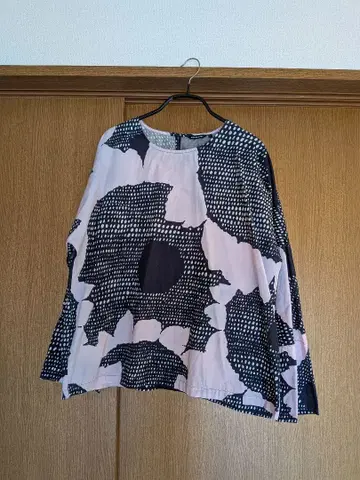 [ 중고/새상품급 ] marimekko 마리메꼬 긴팔 블라우스 해바라기