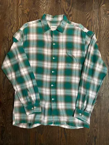 60s 보트 택 towncraft 레이온 옴브레 셔츠 빈티지