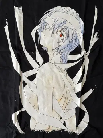 에반게리온 아야나미 레이 애니메이션 T셔츠 GILDAN 블랙 S