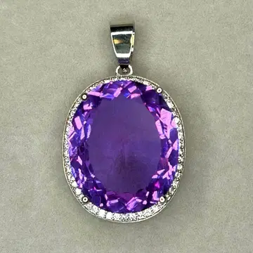 합성 알렉산드라이트 실버 925 펜던트 탑 목걸이