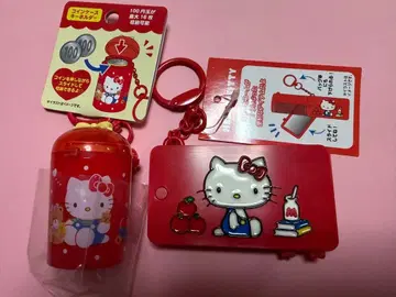 산리오 주변 잡화 코인 케이스 키링, 거울 & 빗 키링 세트