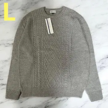 SIMPLE LIFE 니트 L 그레이 케이블 짜임 긴팔 새상품 미사용