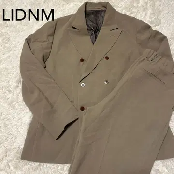 LIDNM 베이지 더블 브레스트 캐주얼 수트 ML