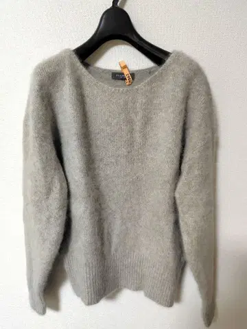 SPICK AND SPAN 모헤어 혼방 크루넥 스웨터 그레이