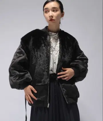 HARE 블루종 MA-1 퍼 베스트 포함 아우터