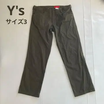 Y's 면 100% 올리브색 치노 팬츠