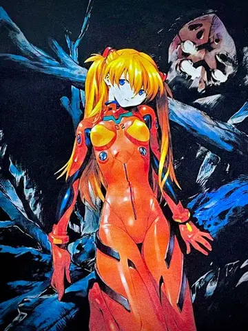 레어 에반게리온 아스카 애니메이션 T셔츠 빈티지 2호기 랑그레이