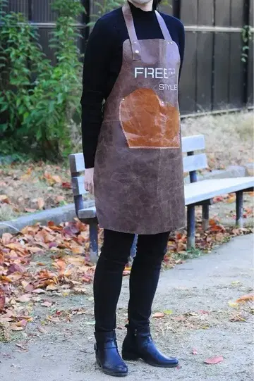 천연 가죽 가죽 에이프런 한정품