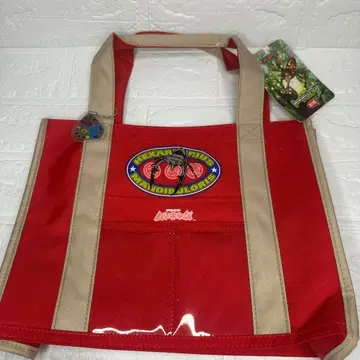 무시킹 빨간색 나일론제 토트백 새상품 미사용품 택 포함