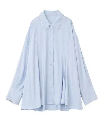 택 포함 새상품 코코딜 펄 모티브 페플럼 셔츠 25AW