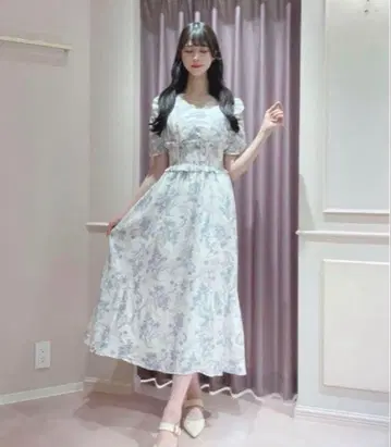 AnMILLE 플라워 코튼 셔링 OP