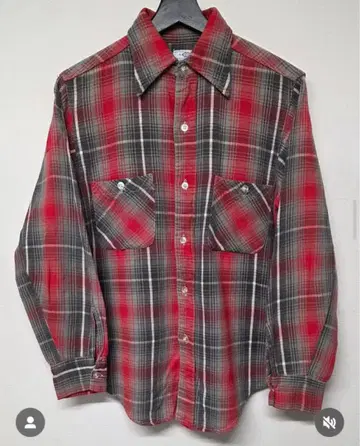 1960s cone ombre 헤비 플란넬 셔츠