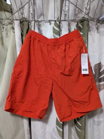 올드 Uniqlo U 오렌지 숏팬츠 M 미사용 택 포함