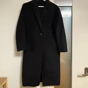 UNIQLO 블랙 울 체스터 코트 XS