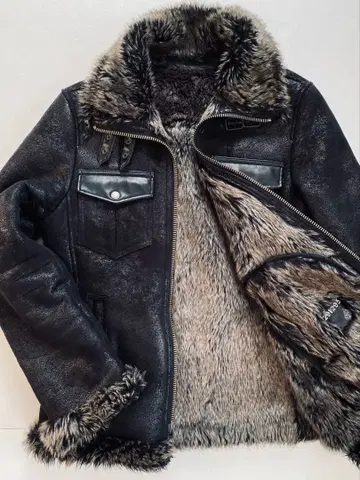 새상품급 파쪼 291295-HOMME 페이크 무스탕 자켓 안감 총 퍼