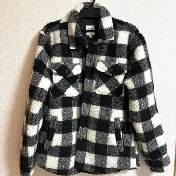 GAP 갭 보아 자켓 깅엄 체크 플리스 자켓 복슬복슬