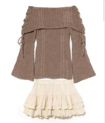 andmary Corrie 레이스 니트 세트업