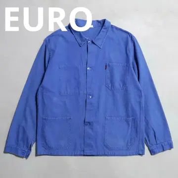 레어 80s 90s 새상품급 EURO 유로 커버올 자켓 블루
