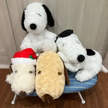 스누피 산타 모자 봉제 인형