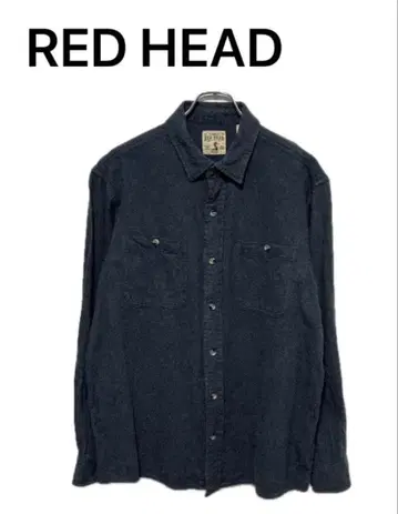 RED HEAD 플란넬 셔츠 (L) 다크 그레이
