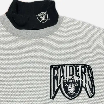 90s vintage RAIDERS 터틀넥 맨투맨 USA제