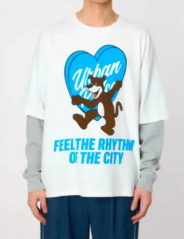 RODEOCROWNS 미사용 새상품 하트 패널 레이어드 롱 슬리브 T셔츠