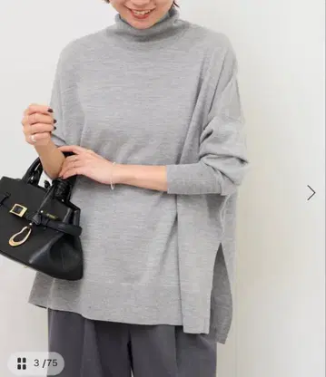 BiellaYarn 와이드 터틀넥 그레이 이번 시즌 relume