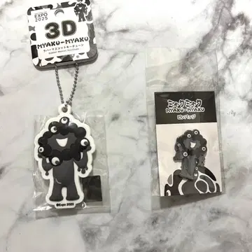 먀쿠먀쿠 3D 캐릭터 키링 & 먀쿠먀쿠 핀 배지 세트 간사이 만박