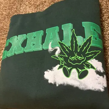 HUF EXHALE 후드티 다크 그린