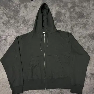 다크 그레이 풀 집업 후드티