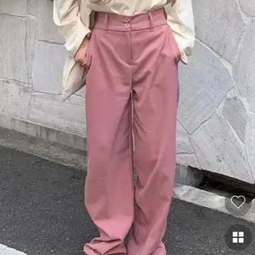 컬러풀 슬랙스 핑크