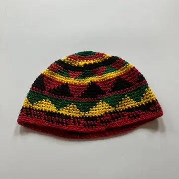 USED 래스터 컬러 손뜨개질 비니