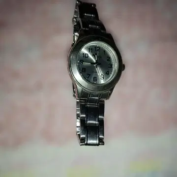 실버 스테인리스 스틸 쿼츠 손목시계