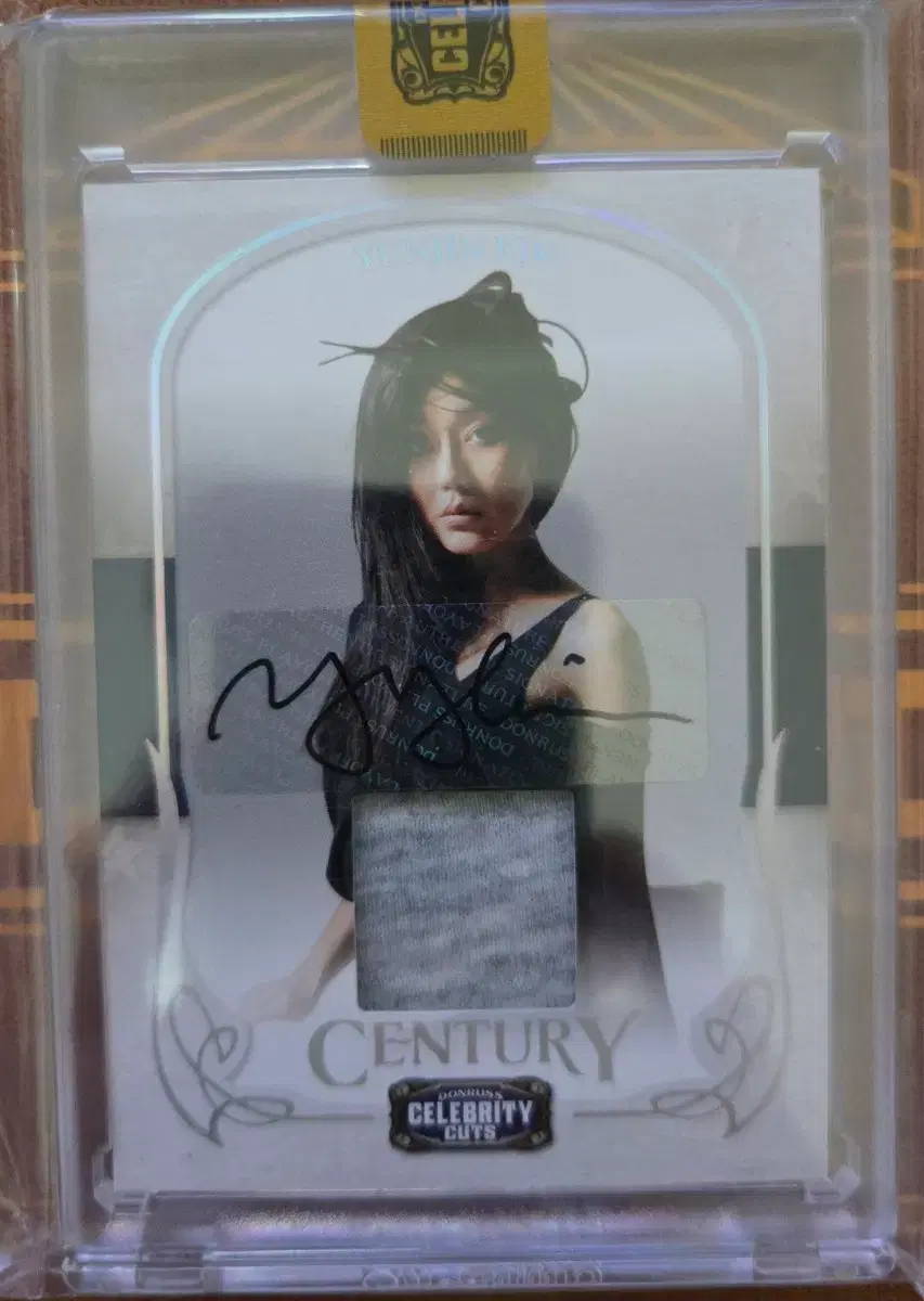 김윤진 Century 오토 Donruss Celebrity Cuts 카드