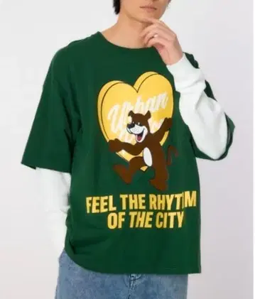 RODEOCROWNS 미사용 새상품 하트 패널 레이어드 롱 슬리브 T셔츠