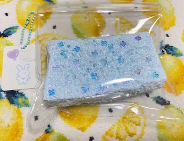 creamcloud 크림클라우드 긴 토스트 스카이블루 꽃밭 스퀴즈