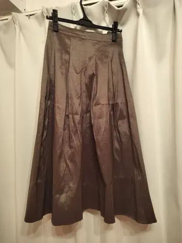 브라운 플레어 스커트 M 사이즈