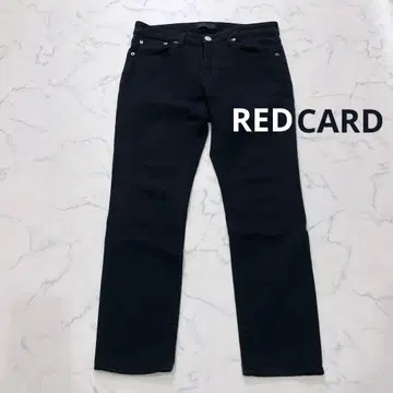 RED CARD 레드카드 데님 슬림 테이퍼트 블랙 27