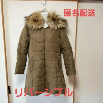 퍼 달린 롱 코트 리버서블