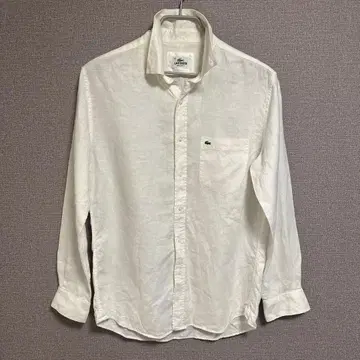 [ 무료배송 ] LACOSTE 화이트 린넨 긴팔 셔츠