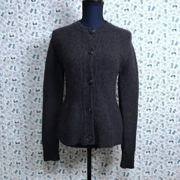 ZARA 울 100% 페플럼 니트 가디건 그레이 USA M