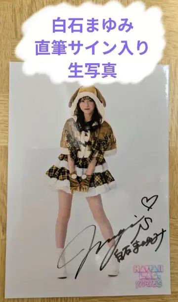 시라이시 마유미 친필 사인 브로마이드