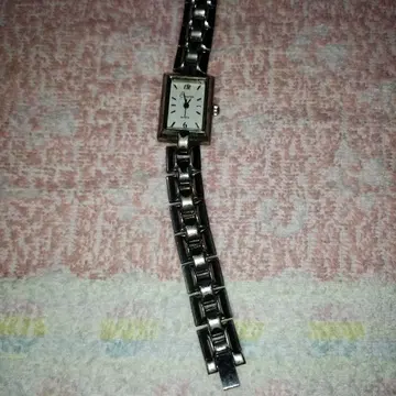 쿼츠 손목시계 실버 직사각형